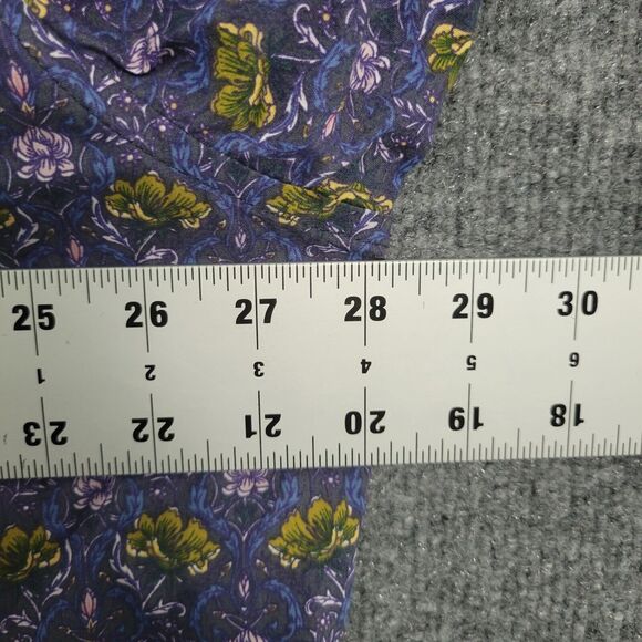 Stacy Adams Purple Floral Performance Modern Fit Button Shirt SIZE 19 34/35 - Picture 7 of 11